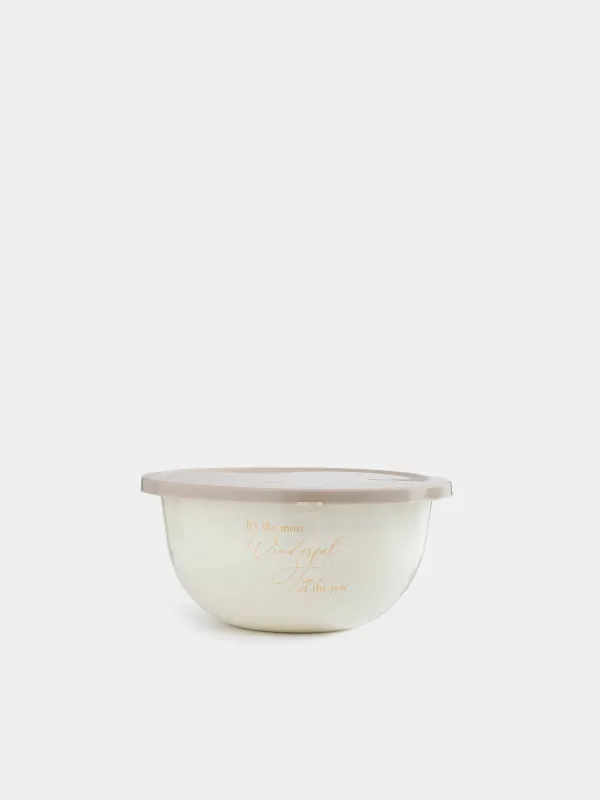 Миска, 1,8 л, с крышкой, Wonderful Time, Autumn enamel, image-0