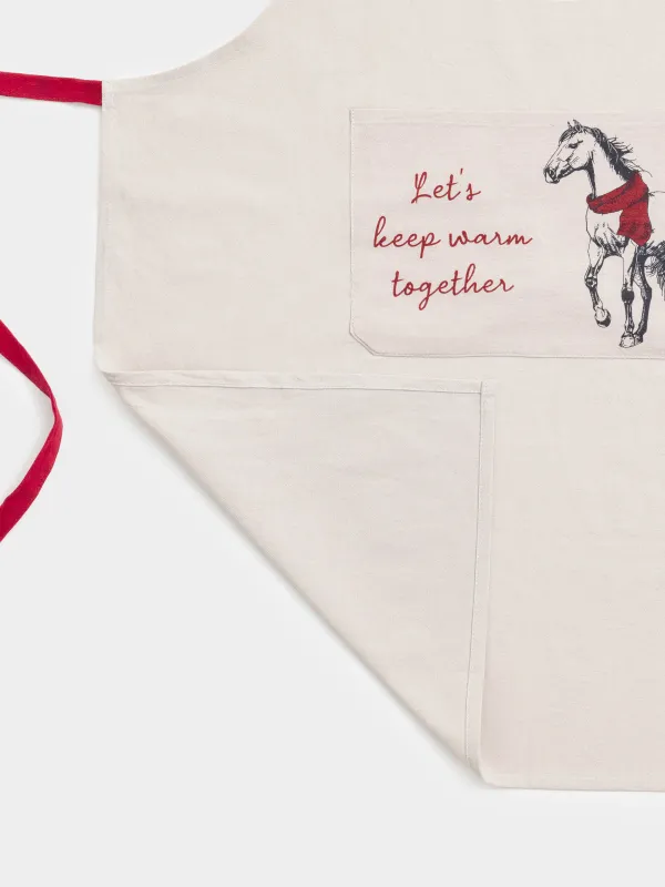Фартук, 65х80 см, хлопок, Horse in scarf, image-2