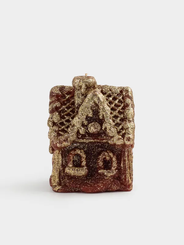 Свеча, 7х9 см, с блестками,  Домик, House shape, image-0