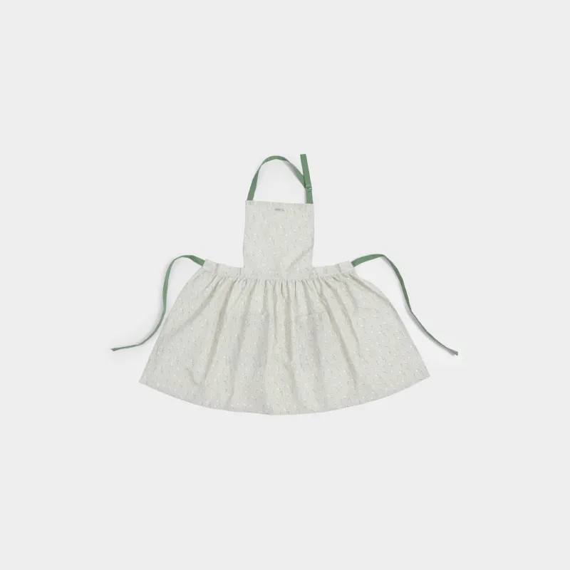 Фартук-платье, 75х85 см, хлопок, серо-бежевый, Цветы, Meadow tiny