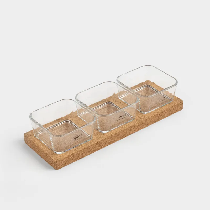 Набор для закусок, на подставке, Clear cork