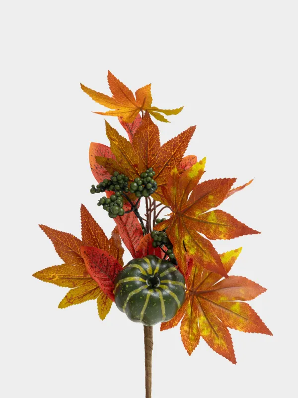 Ветка декоративная, 50 см, Зеленая тыква с ягодами, Forest symphony decor, image-1
