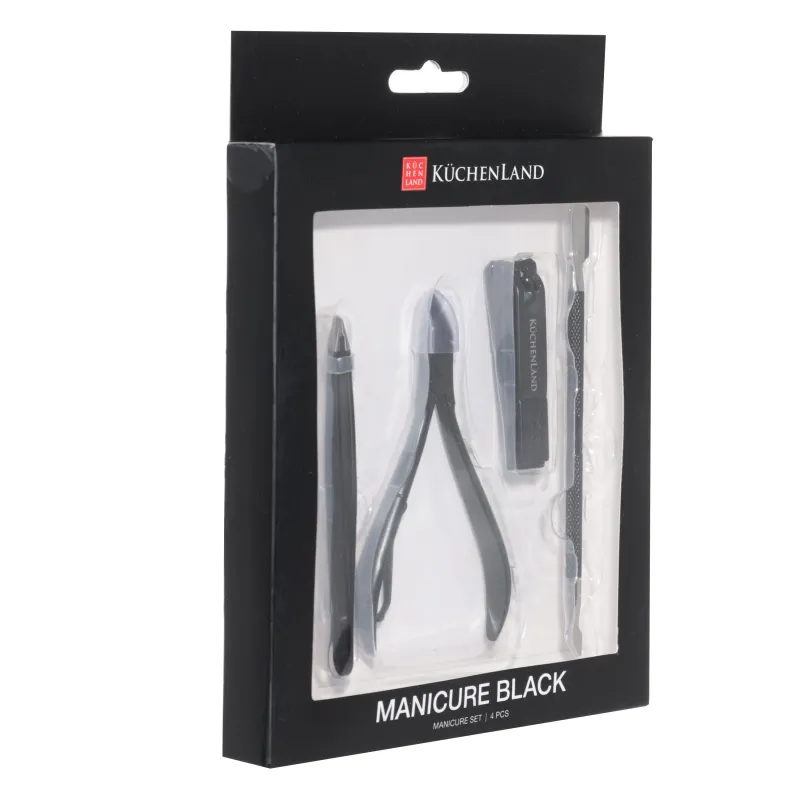Набор маникюрный, 4 пр, сталь, черный, Manicure black, image-5