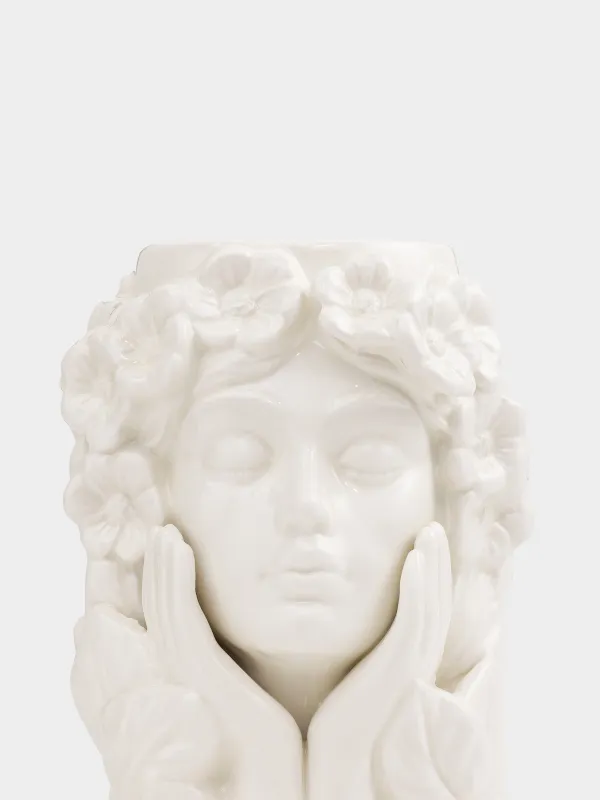 Ваза для цветов, 17 см, декоративная, Лицо в цветах, Face flowers, image-3