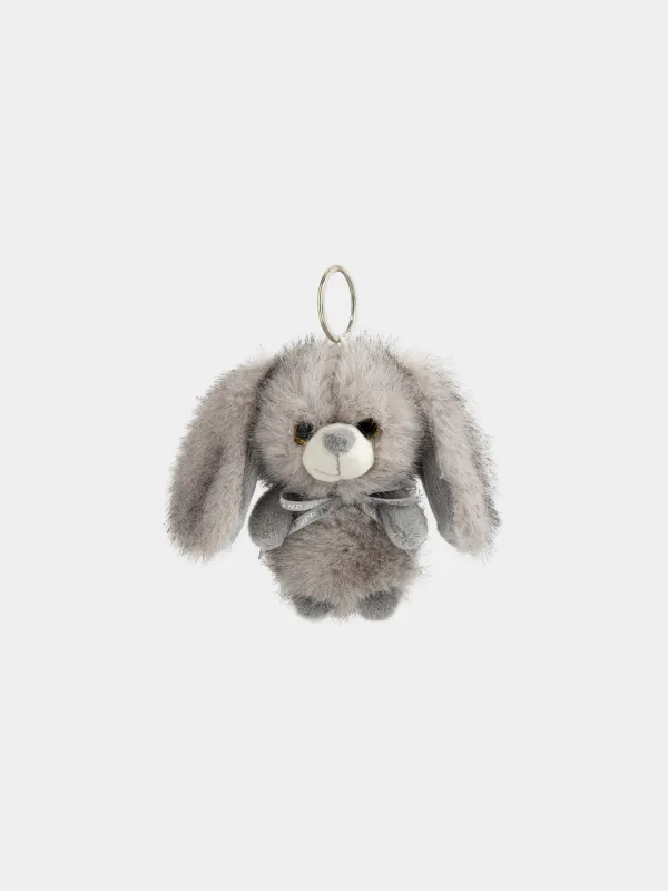 Брелок, 11 см, мягкий, полиэстер/металл, серый, Заяц, Rabbit, image-0