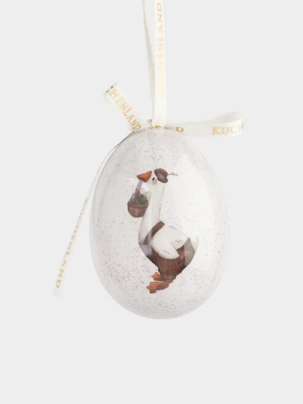 Подвеска, пасхальное яйцо, 6 см, пенопласт, Гусь с гусыней, Easter, image-2