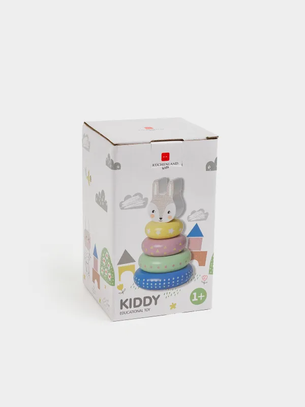 Игрушка развивающая, 14 см, Пирамидка кролик, Kiddy, image-4
