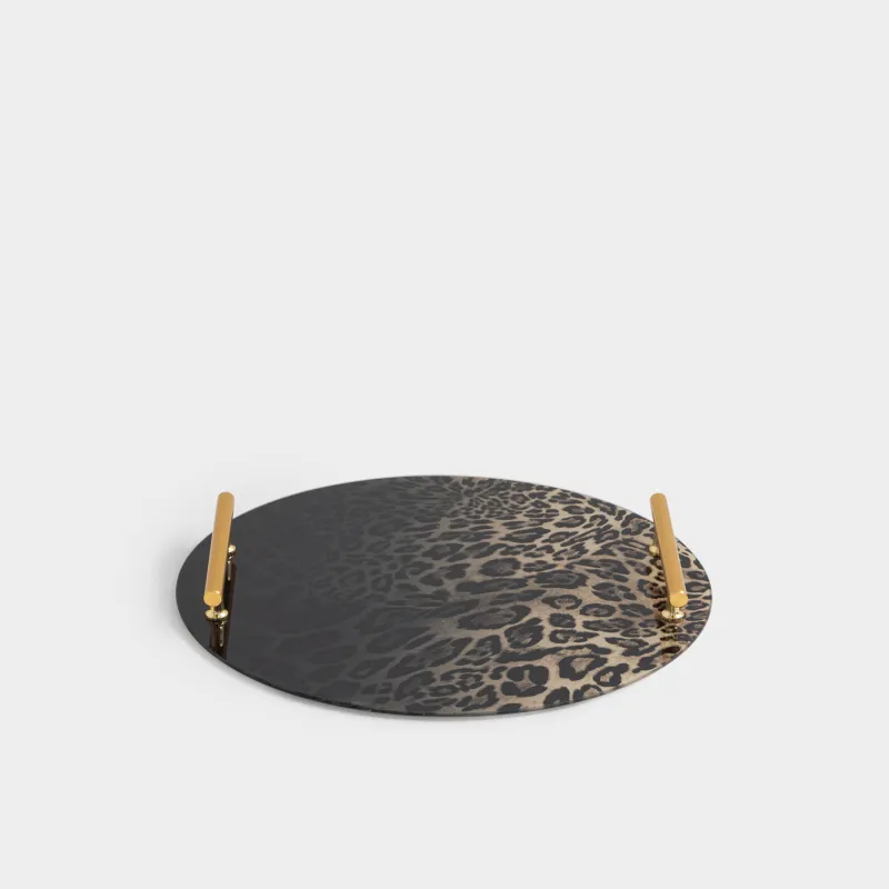 Поднос, 35 см, с ручками, Leopard