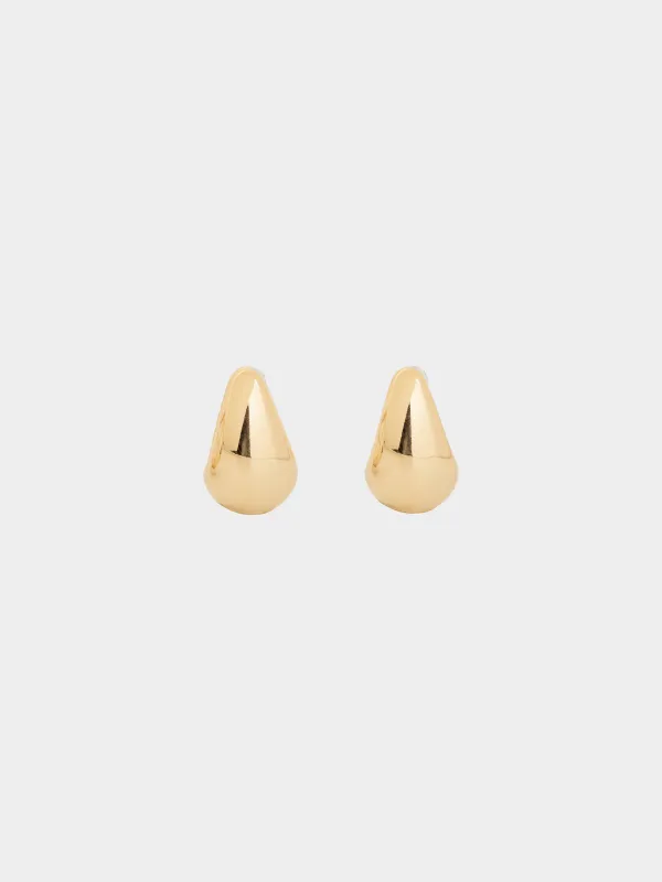 Серьги-пусеты, 2,5 см, 2 шт, пластик CCB, золотистые, Капли, Jewelry, image-0