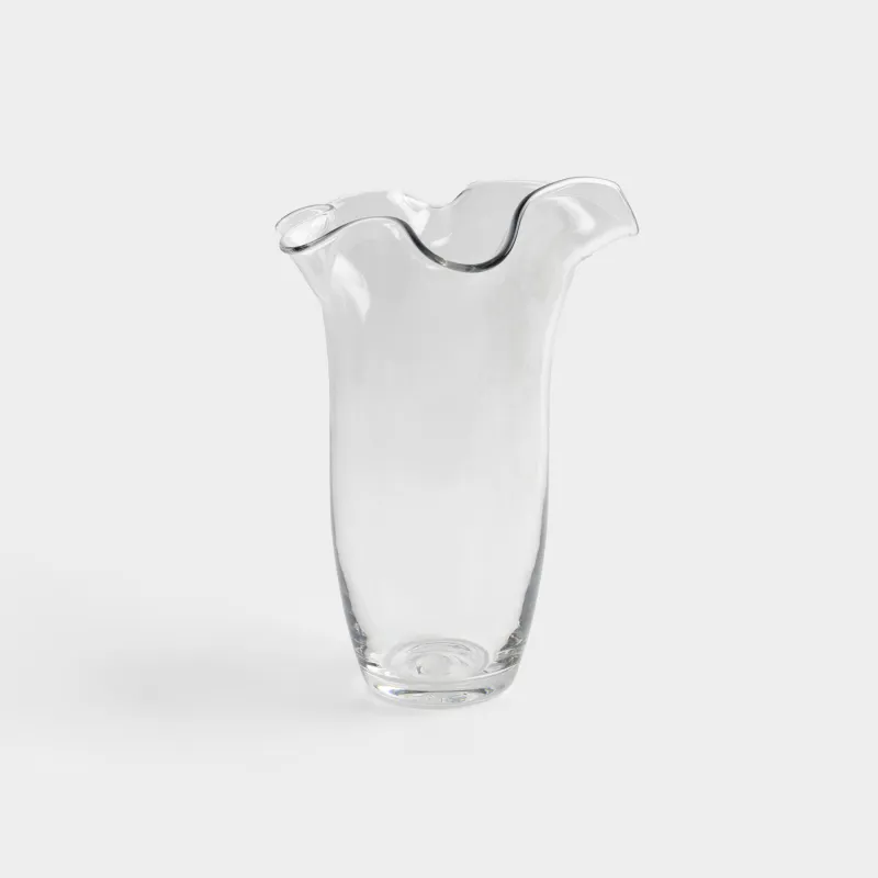 Ваза для цветов, 30 см, Волнистые края, Clear wave
