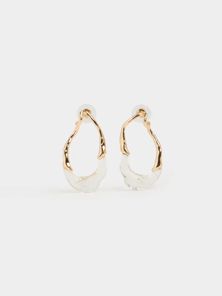 Серьги-пусеты, металл/смола, Jewelry