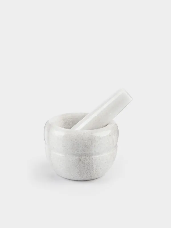 Ступка для специй, 10 см, с пестиком, Полоса, Marble, image-0