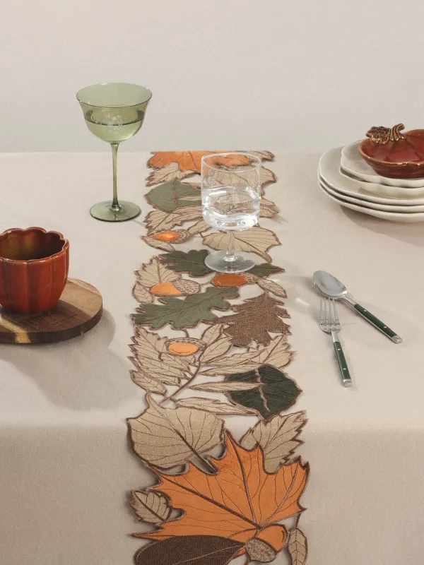 Дорожка настольная, песочная, Autumn leaf, image-5
