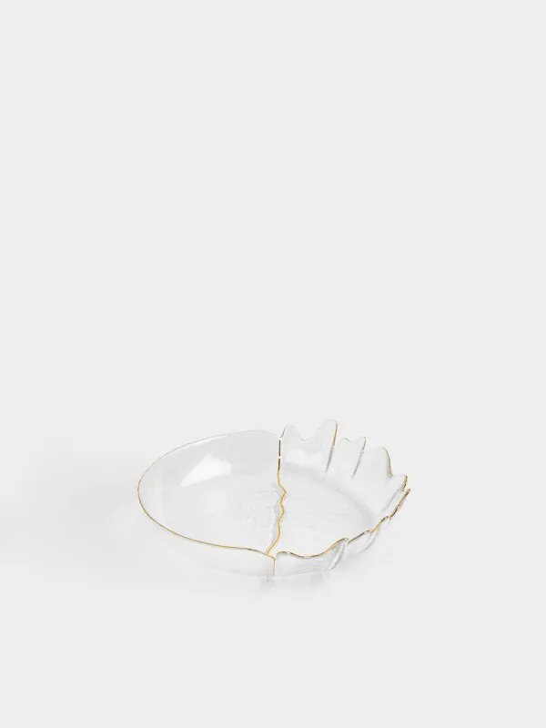 Блюдо, 22х23х5 см, с золотистым кантом, Wave gold, image-3