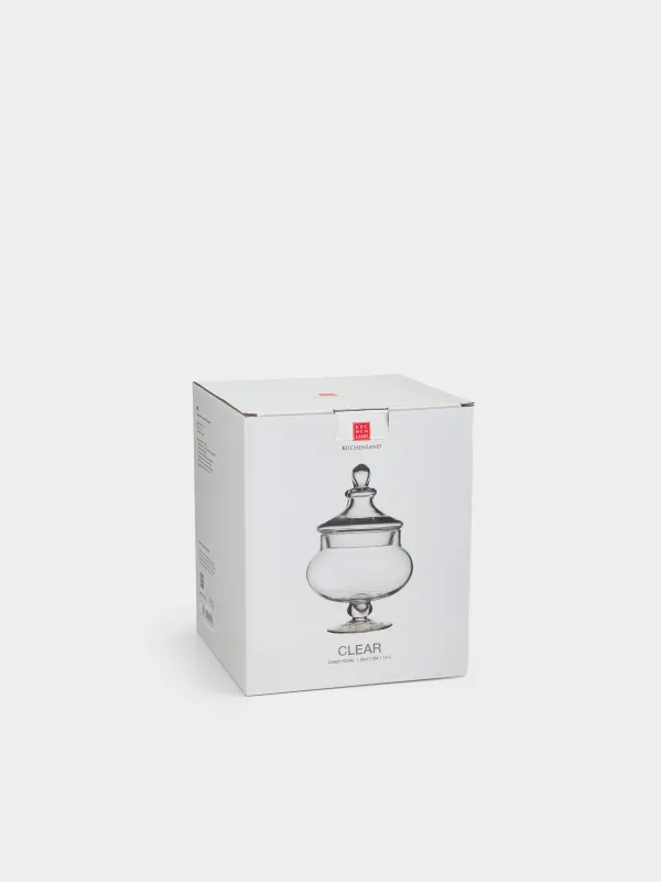 Конфетница, 17х26 см, с крышкой, Clear, image-3