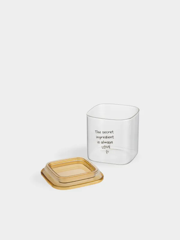 Банка для сыпучих продуктов, 800 мл, Янтарная крышка, Amber font, image-3