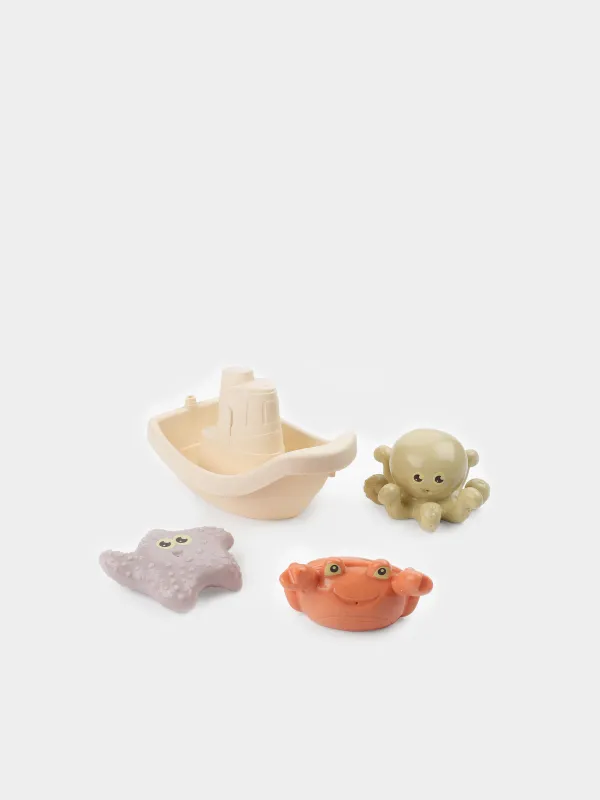 Набор игрушек для купания, 4 предмета, брызгалки, Морские жители, Kiddy, image-0