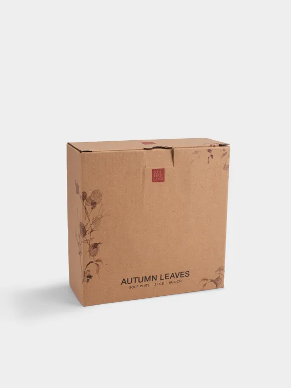 Тарелка суповая, 19х6 см, 580 мл, 2 шт, фарфор N, белая, Осенние листья, Autumn leaves, image-5