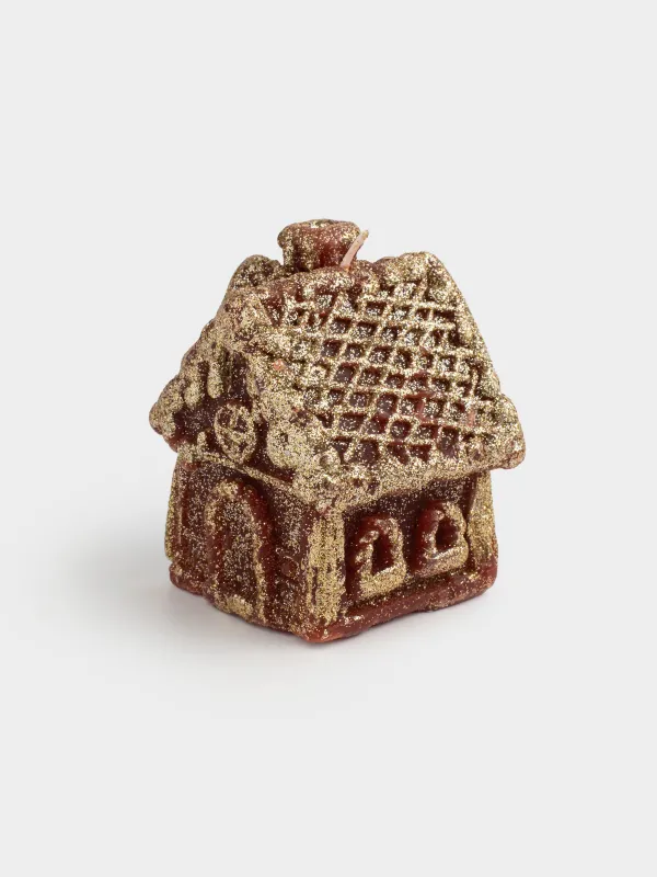 Свеча, 7х9 см, с блестками,  Домик, House shape, image-2