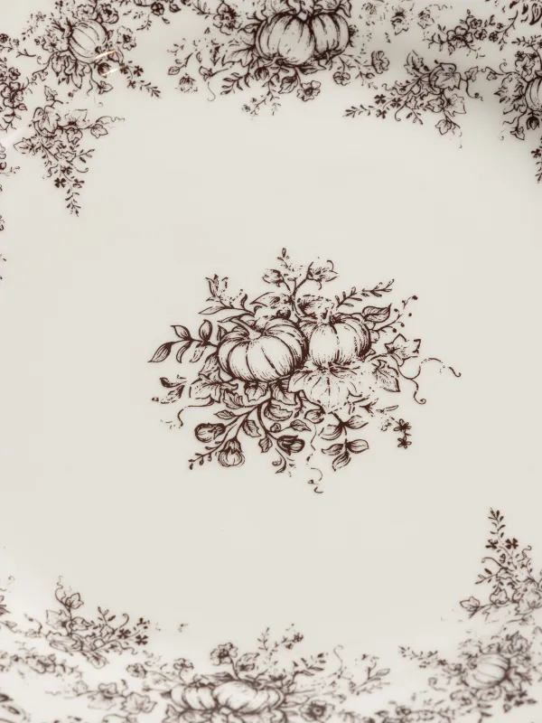 Тарелка обеденная, 28 см, Тыквы, Pumpkin lace, image-2