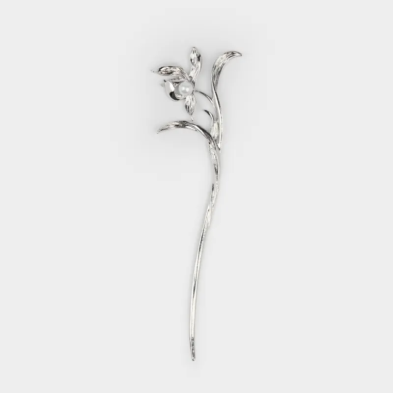 Заколка для волос, серебристая, Hair silver