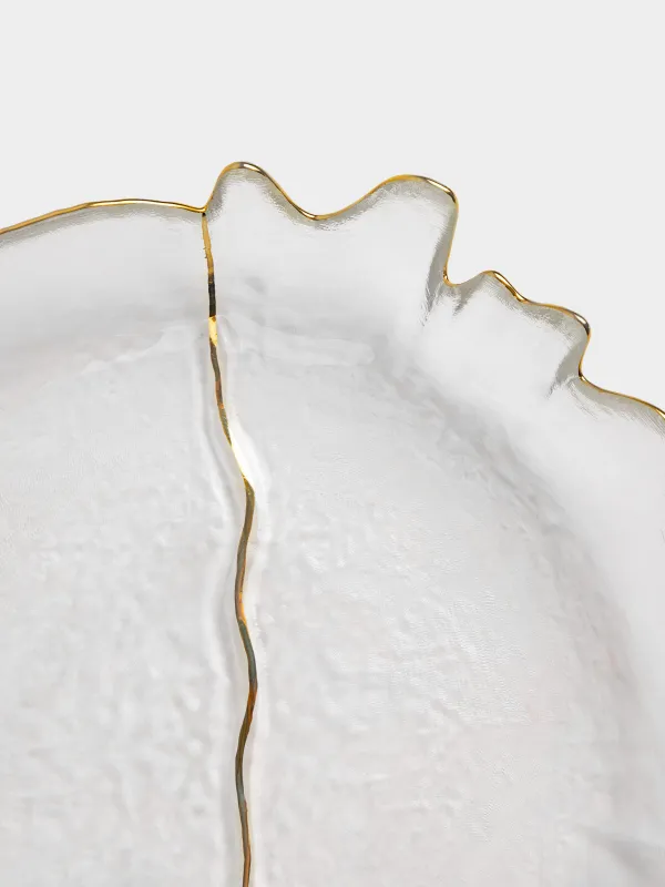 Блюдо, 22х23х5 см, с золотистым кантом, Wave gold, image-5