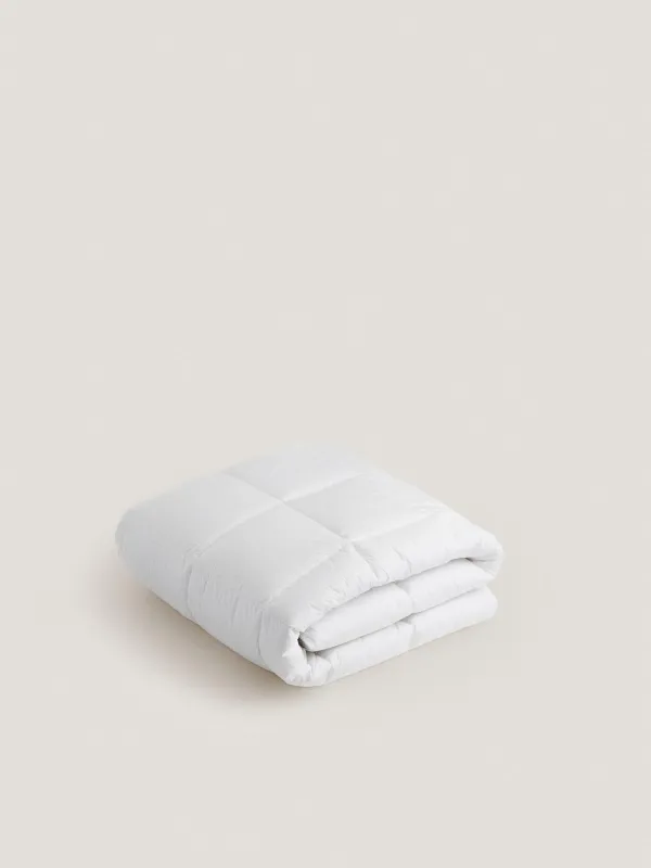 Одеяло, 200х220 см, хлопок/микрофибра, белое, с серебристым кантом, Soft cotton, image-1