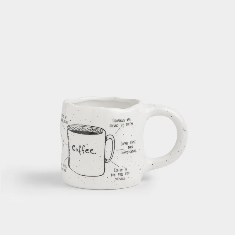 Кружка, 460 мл,Coffee, Crumple font