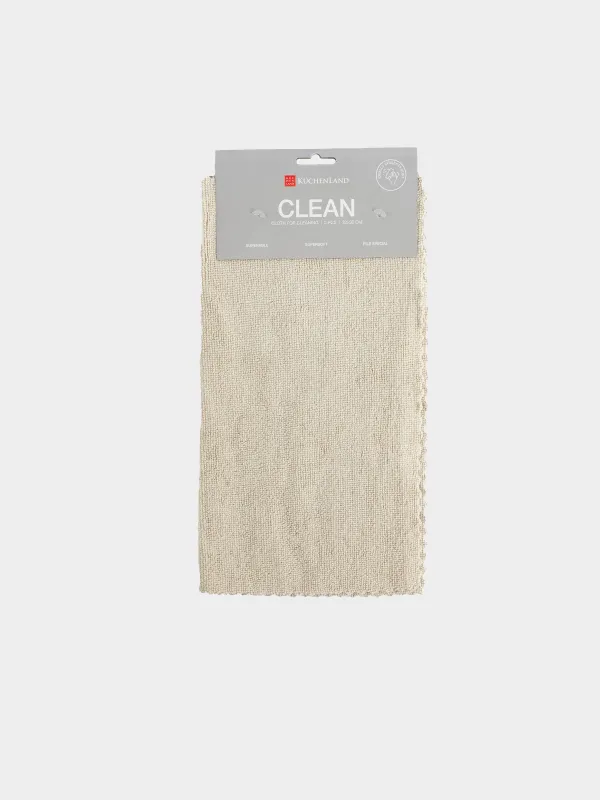 Тряпка для уборки, 32х32 см, 2 шт, с ворсом, Clean, image-3