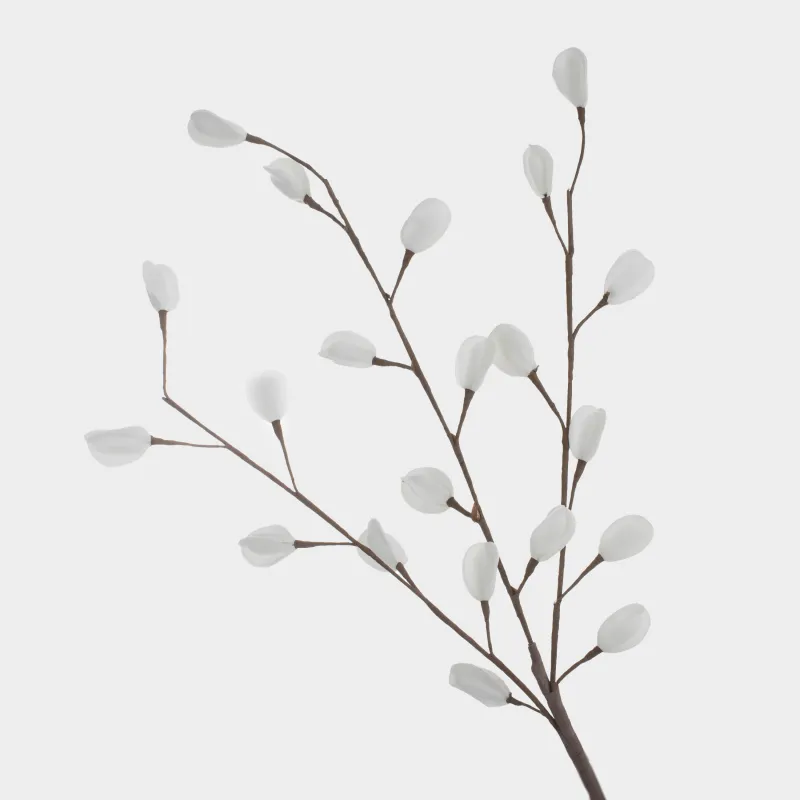 Ветка декоративная, 1 м, Белые листья, Flower garden, image-1