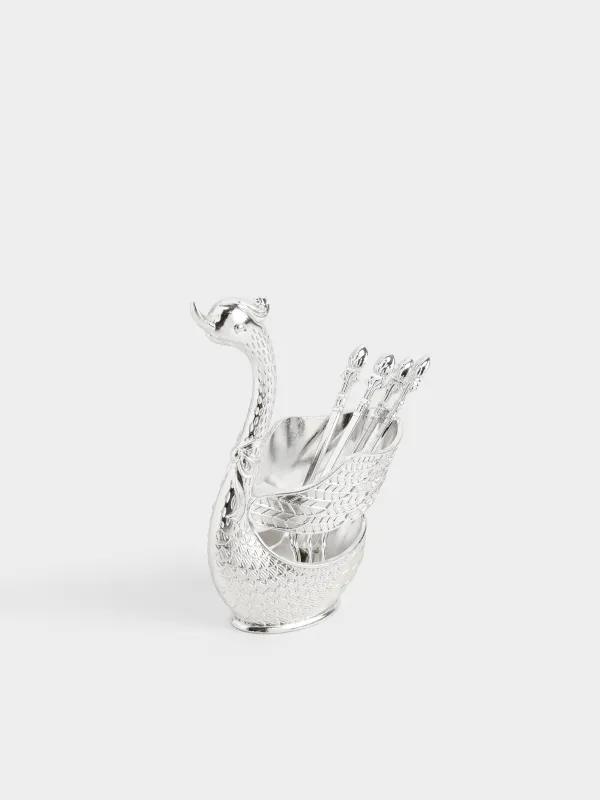Ложка десертная, 4 шт, в подставке, Лебедь, Swan, image-5