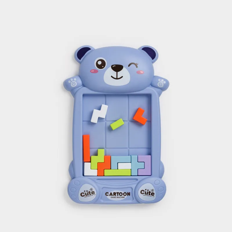 Игра-головоломка, 19 см, развивающая, пластик, синяя, Мишка, Bear
