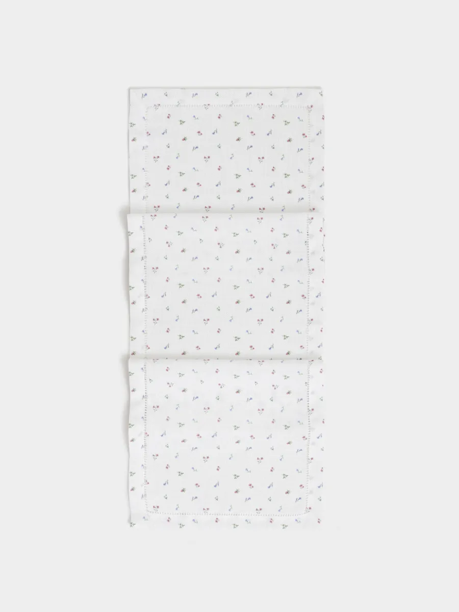 Дорожка настольная, 40х160 см, Цветы, Hemstitch floria, image-0