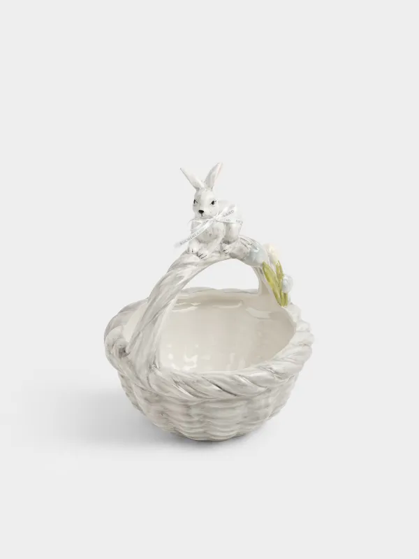 Конфетница, 21х28 см, Кролик на корзине, Easter, image-1