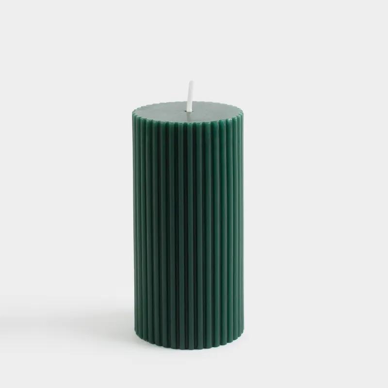 Свеча, 4х10 см, цилиндрическая, Ribbed candle