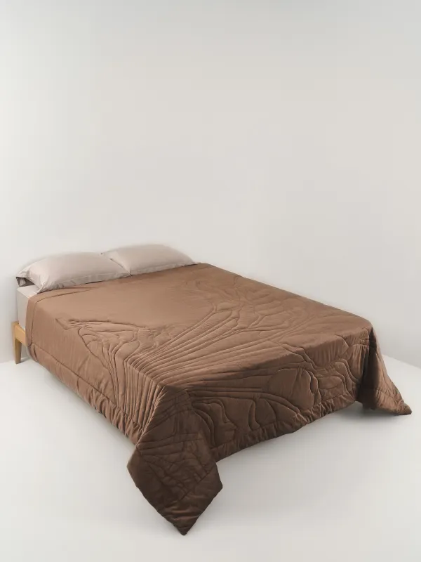 Покрывало, 220х240 см, стеганое, Пальмовые листья, Stitch velvet, image-1