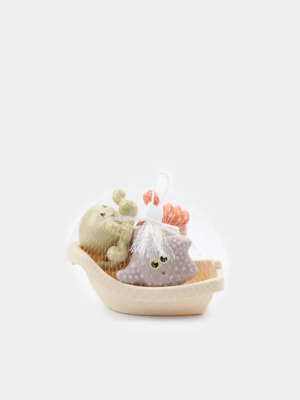 Набор игрушек для купания, 4 предмета, брызгалки, Морские жители, Kiddy, image-3