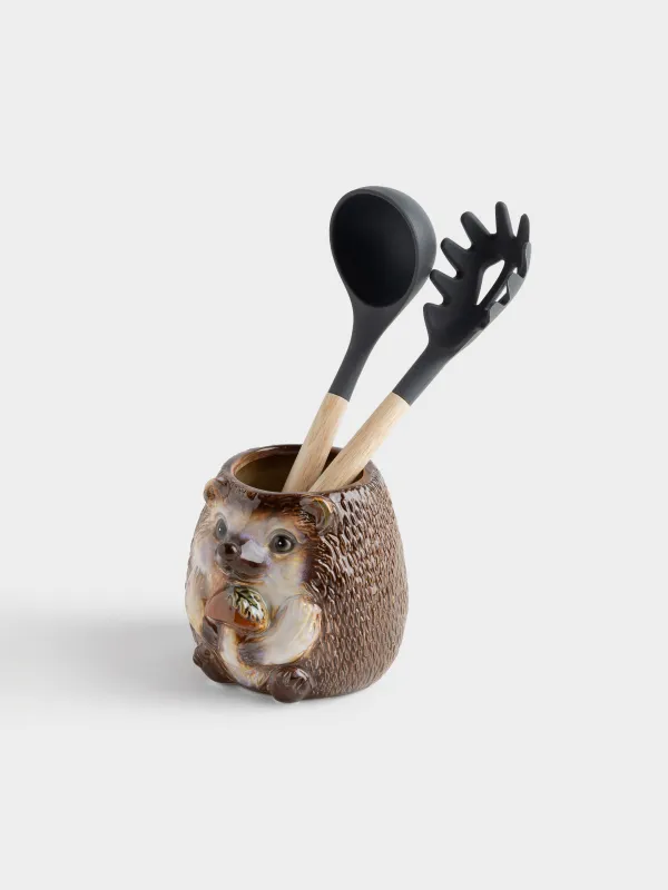 Подставка для кухонных принадлежностей, 15 см, Еж с грибом, Hedgehog, image-3