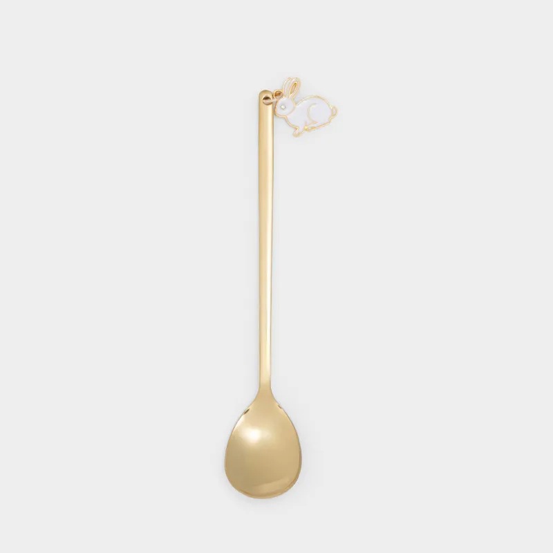 Ложка десертная, золотистая, Rabbit gold