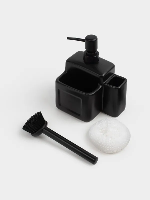 Диспенсер для моющего средства, 650 мл, Total black, image-5