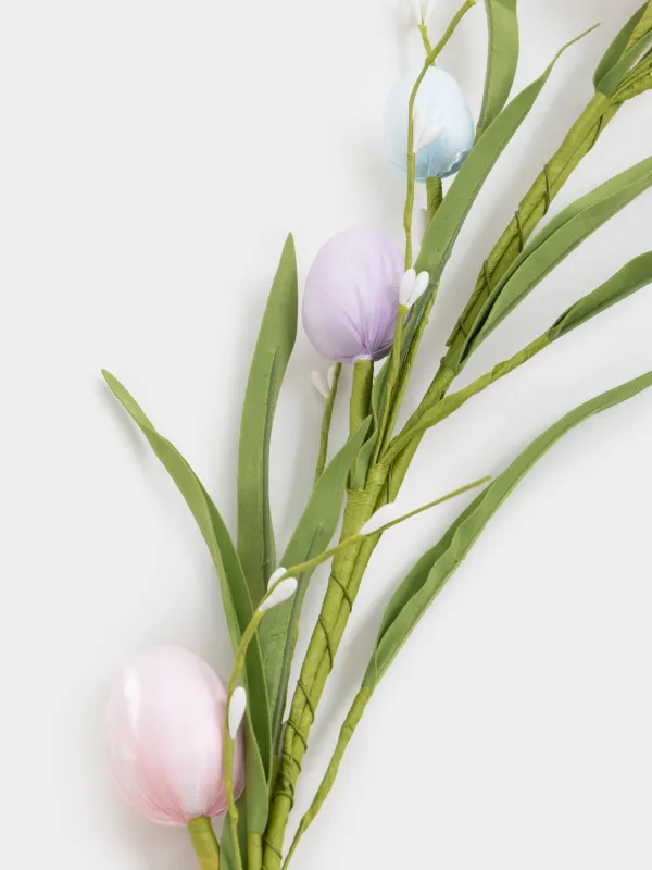 Ветка-гирлянда декоративная, 1,5 м, Пасхальные яйца, Flora Easter decor, image-1