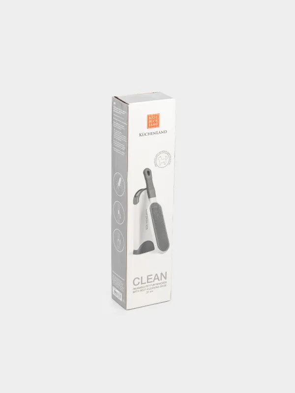 Щетка для чистки от шерсти, 31 см, с контейнером очистки, Clean, image-5