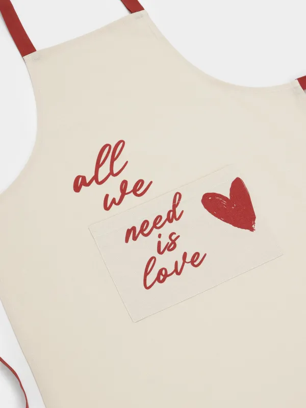 Фартук, бежевый, Heart kitchen, image-1