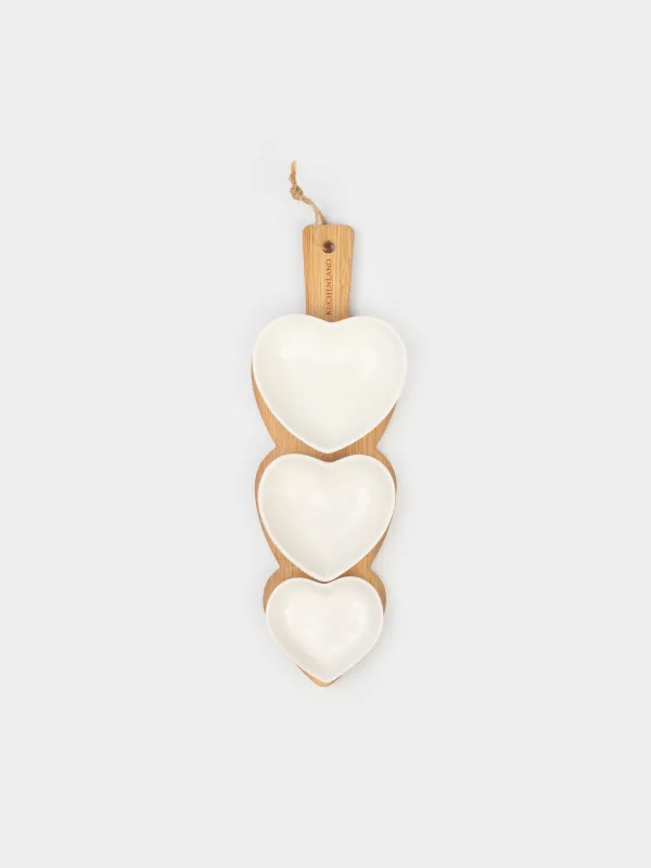 Набор для закусок, на подставке, Сердца, Heart, image-1