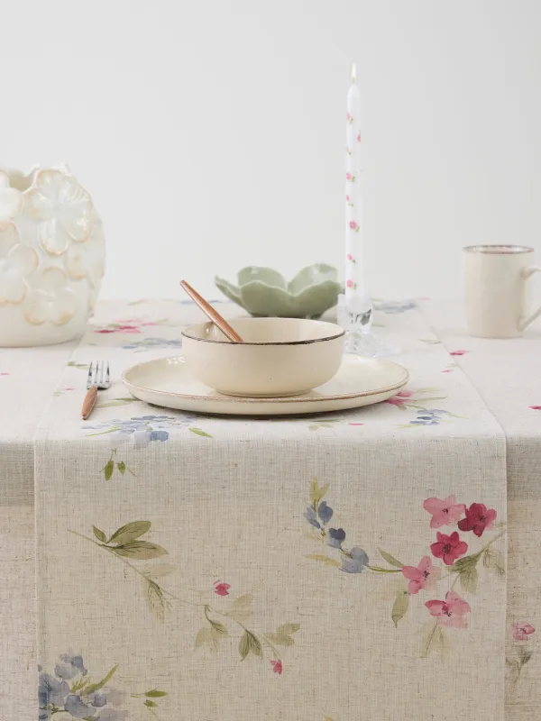Дорожка настольная, 40х160 см, Цветы, Colorful flowers, image-5