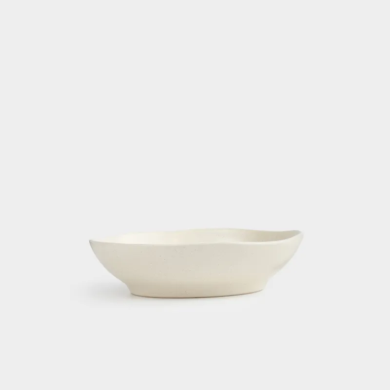 Салатник, 22х6 см, Мятый эффект, Crumple creme