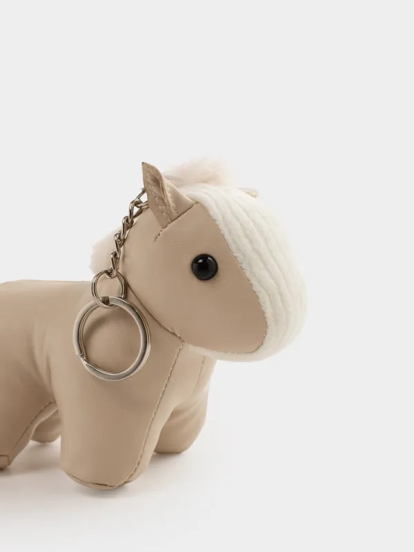 Брелок, 12 см, полиуретан/металл, бежевый, Лошадь, Keychain toy, image-4
