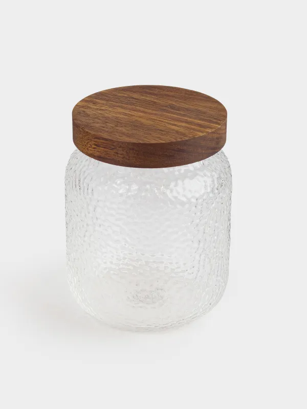 Банка для сыпучих продуктов, 500 мл, Ripply wood, image-1