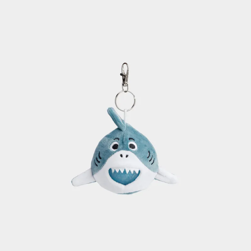 Игрушка-брелок, 9 см, антистресс, полиэстер/металл, голубой, Акула, Aquatic animals