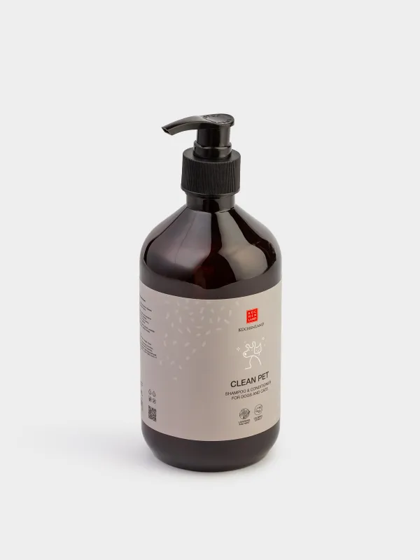 Шампунь-кондиционер для животных, 500 мл, успокаивающий, Лаванда и ментол, Clean pet, image-1